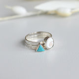 Turquoise Bay Double Stacking Ring Set