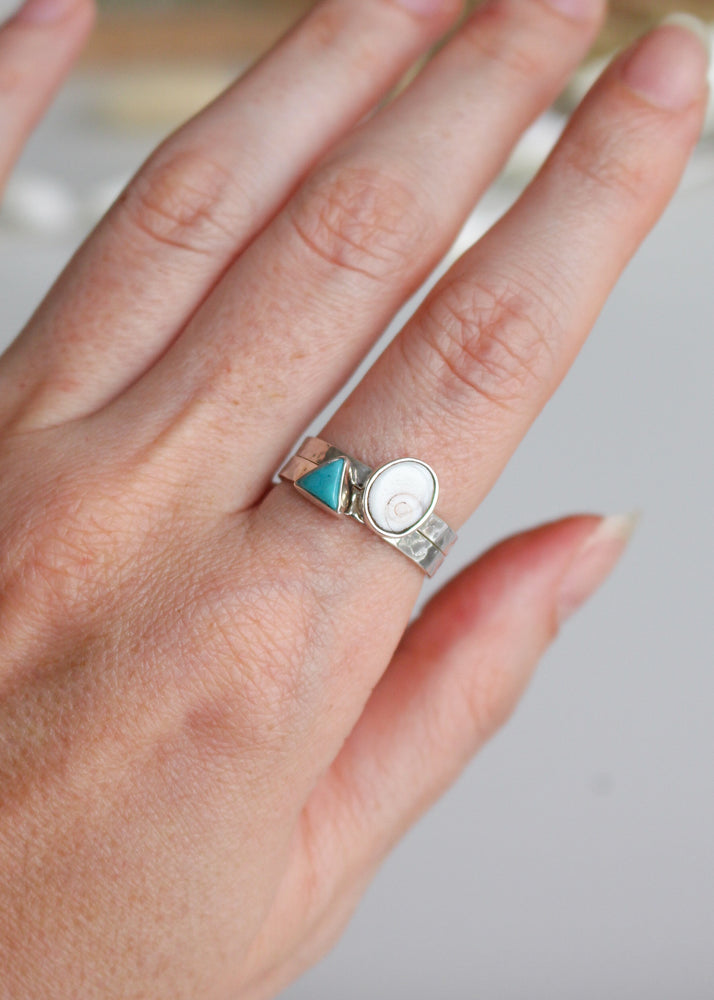 Turquoise Bay Double Stacking Ring Set
