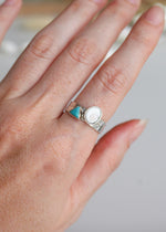 Turquoise Bay Double Stacking Ring Set