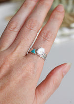 Turquoise Bay Double Stacking Ring Set