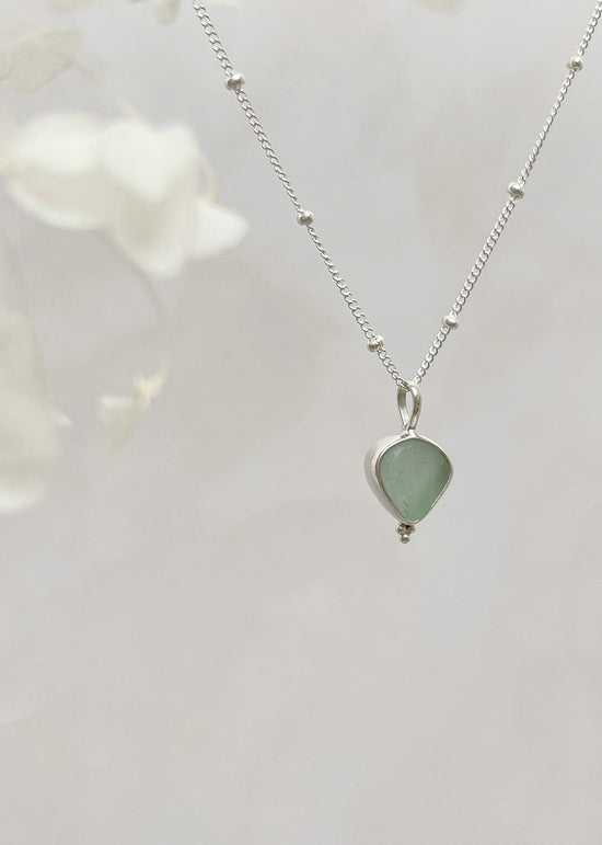 Aqua Seas Seaglass Pendant Necklace