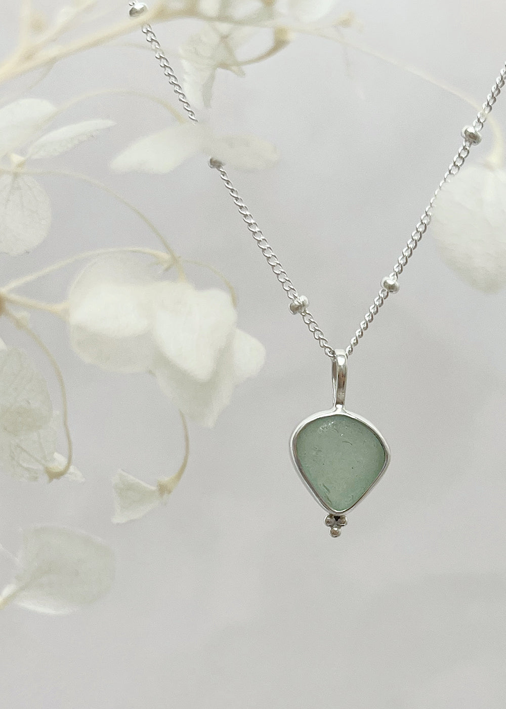 Aqua Seas Seaglass Pendant Necklace