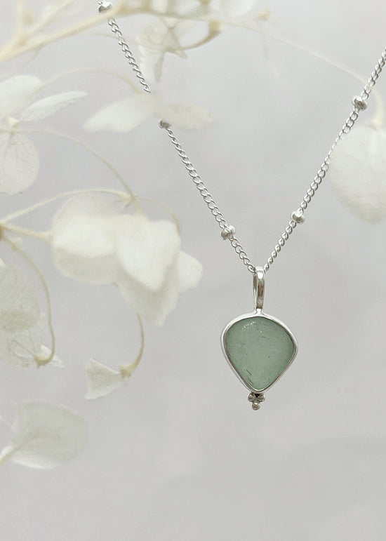 Aqua Seas Seaglass Pendant Necklace