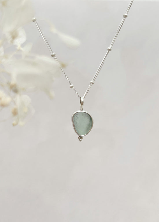 Silver Seas Seaglass Pendant Necklace