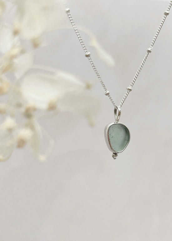 Silver Seas Seaglass Pendant Necklace