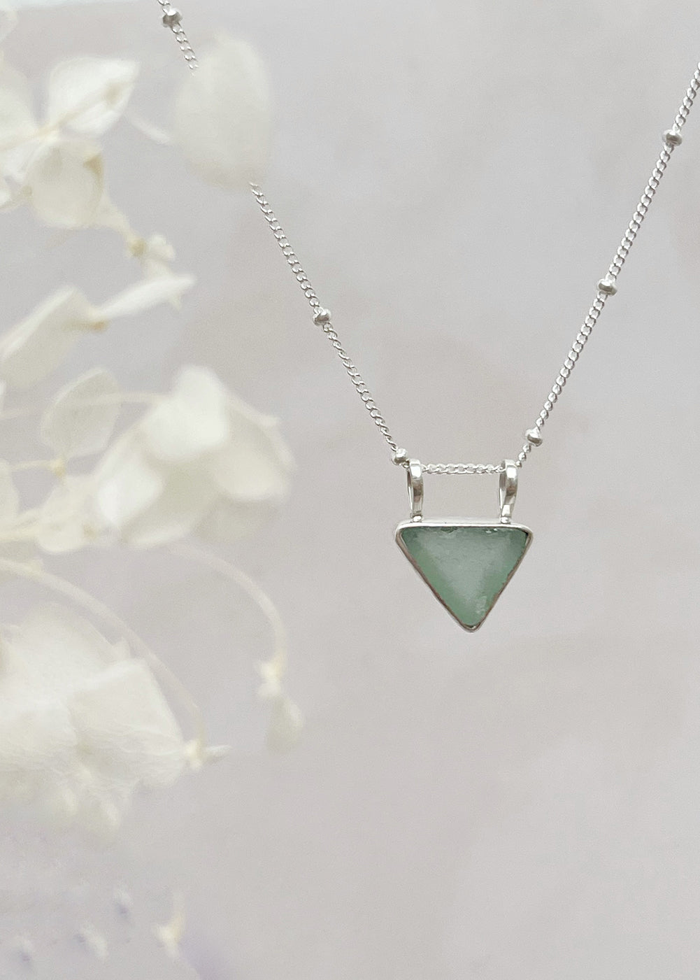 Sharks Seaglass Pendant Necklace