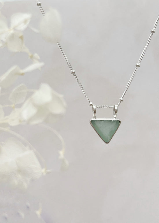 Sharks Seaglass Pendant Necklace