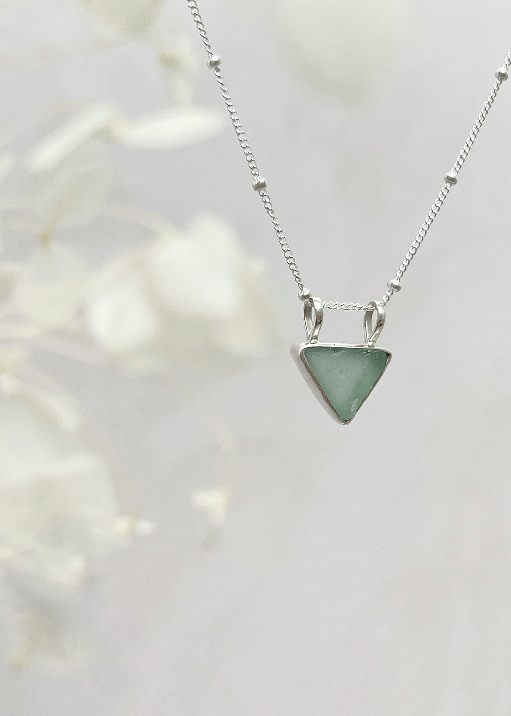 Sharks Seaglass Pendant Necklace