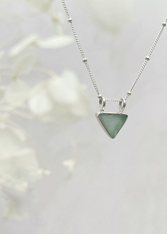 Sharks Seaglass Pendant Necklace