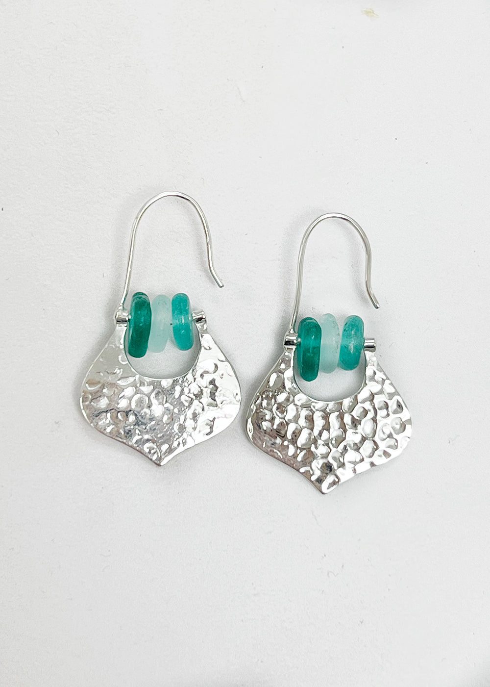 Moroccan Sea Glass Hook Earrings
