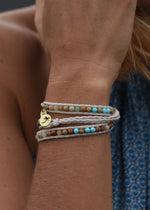 Triple Wrap Palm Tree Bracelet in Natural