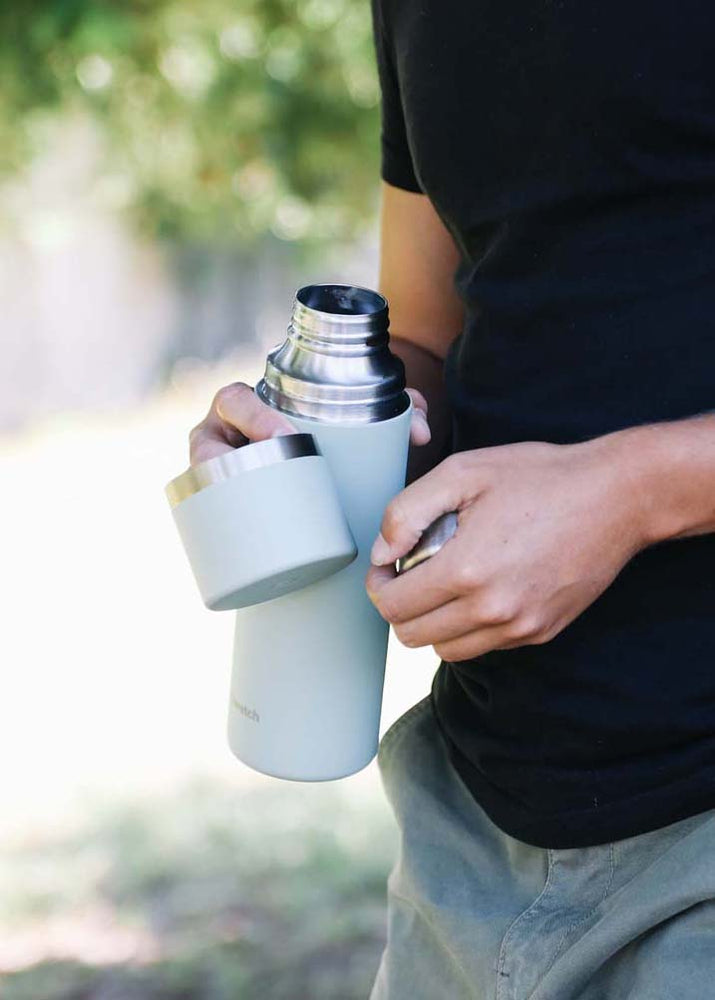 Insulated Stainless Steel Flask in Linden Green