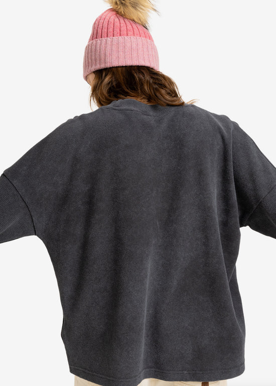 East Side Midweight Long Sleeve Top in Phantom