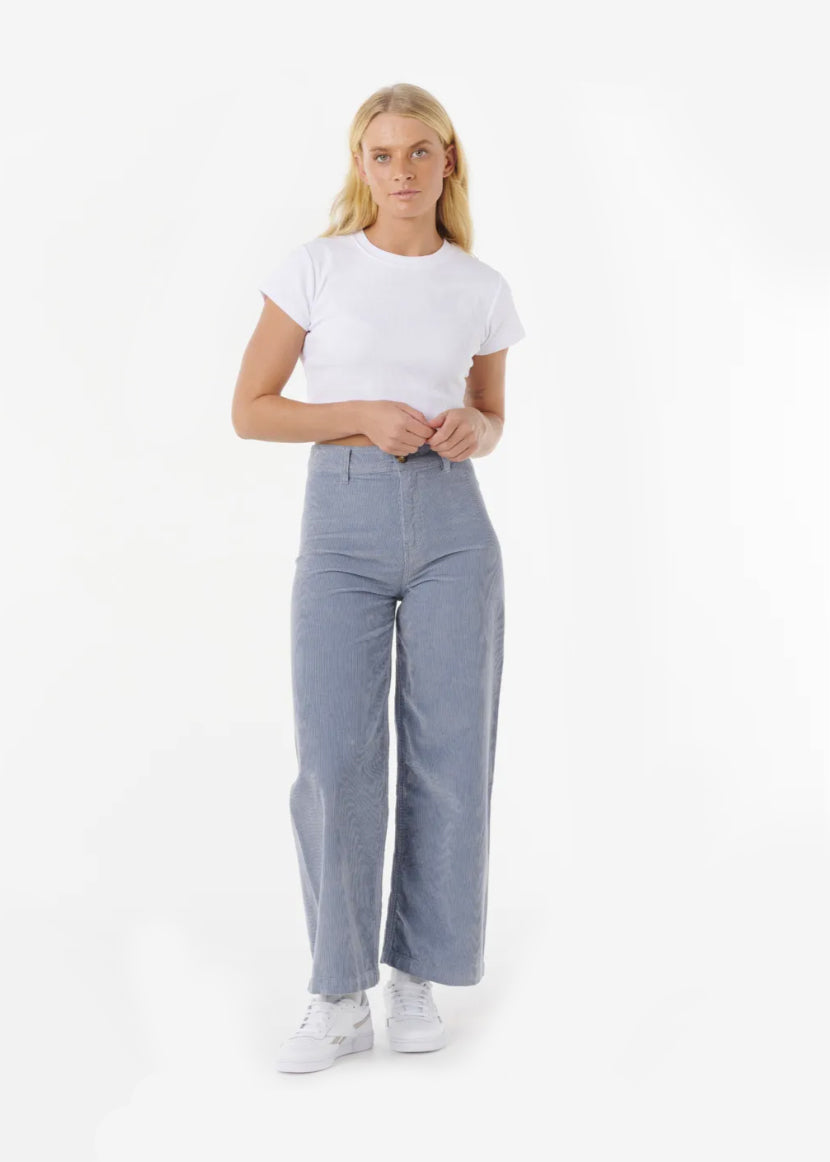 Stevie Cord Trousers in Blue Grey