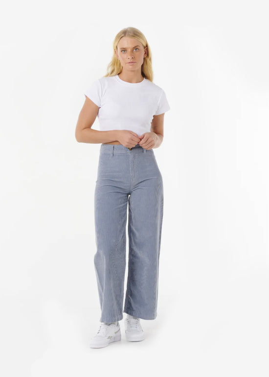 Stevie Cord Trousers in Blue Grey