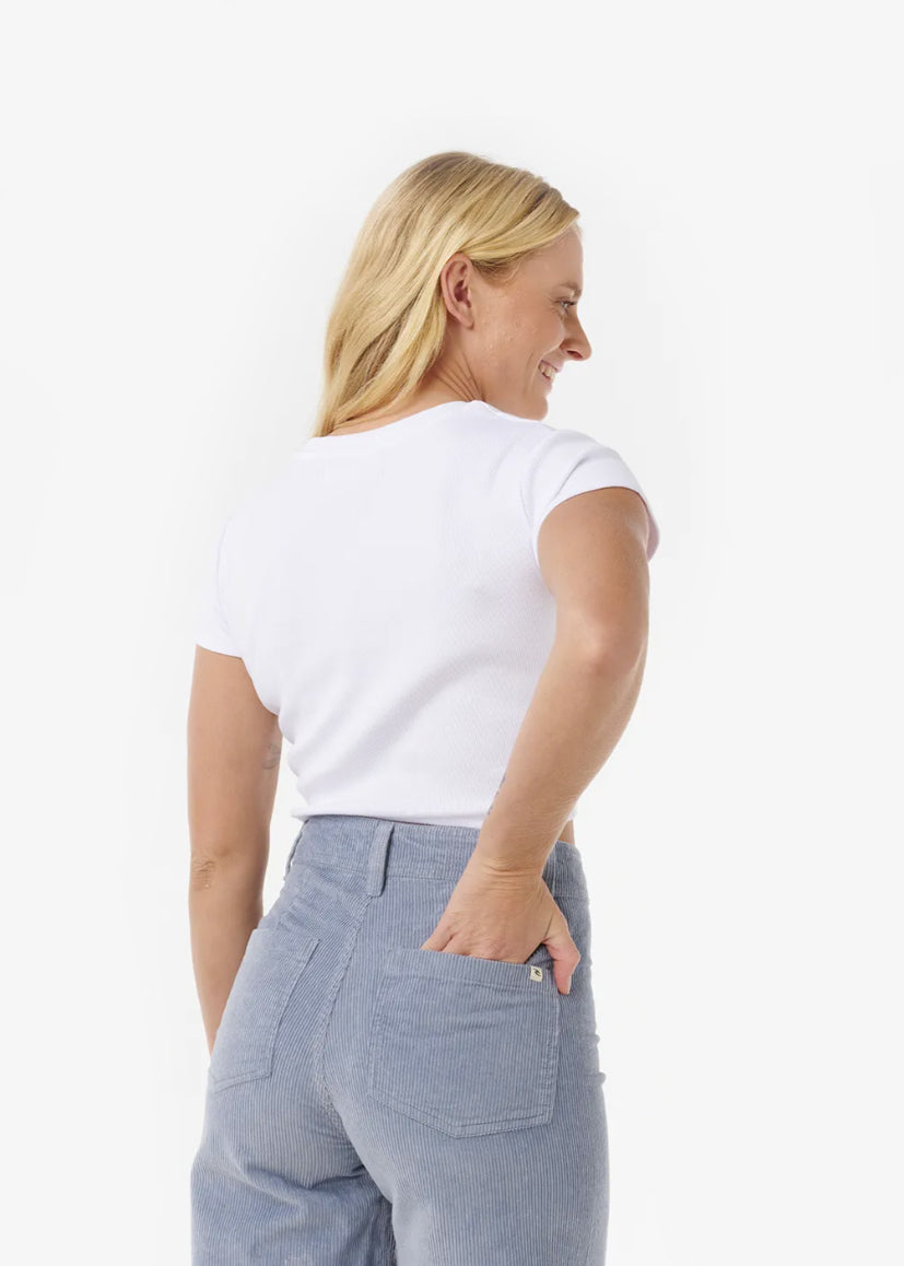 Stevie Cord Trousers in Blue Grey