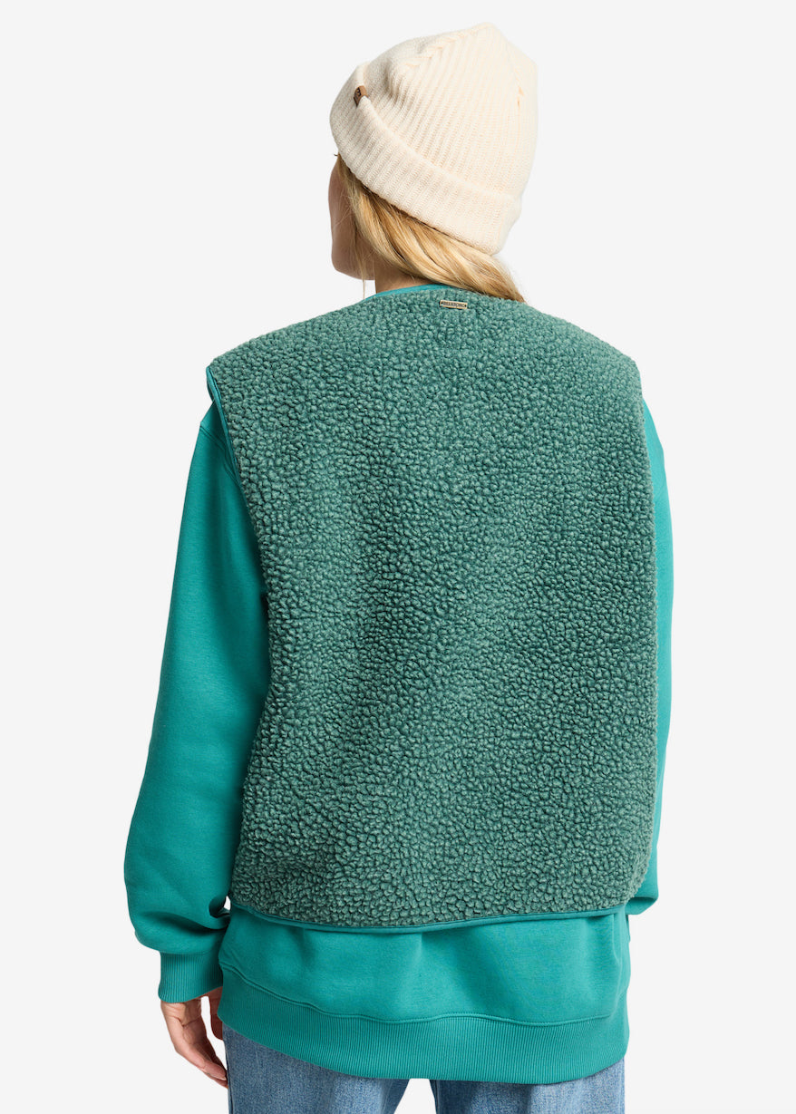 Be Happy Vest in Evergreen