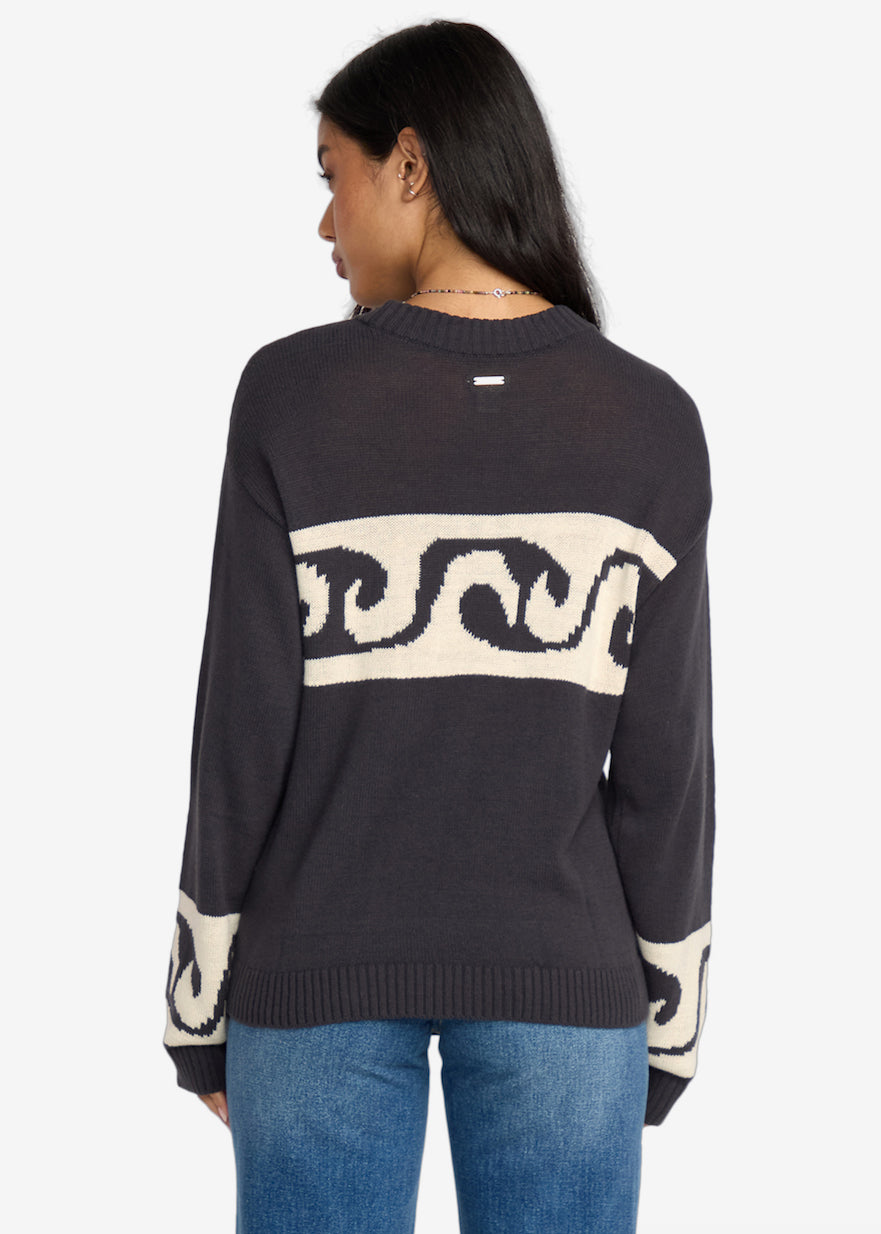 Wave Fade Sweater in Black Sands