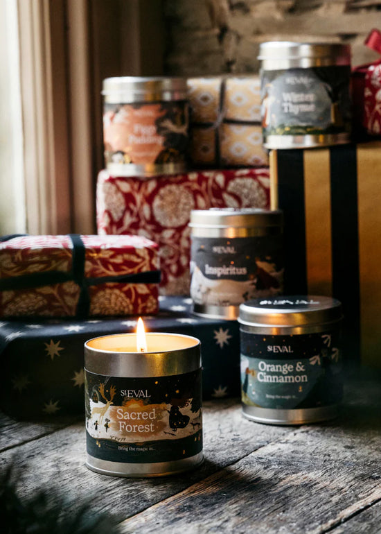 Sacred Forest Scented Christmas Tin Candle
