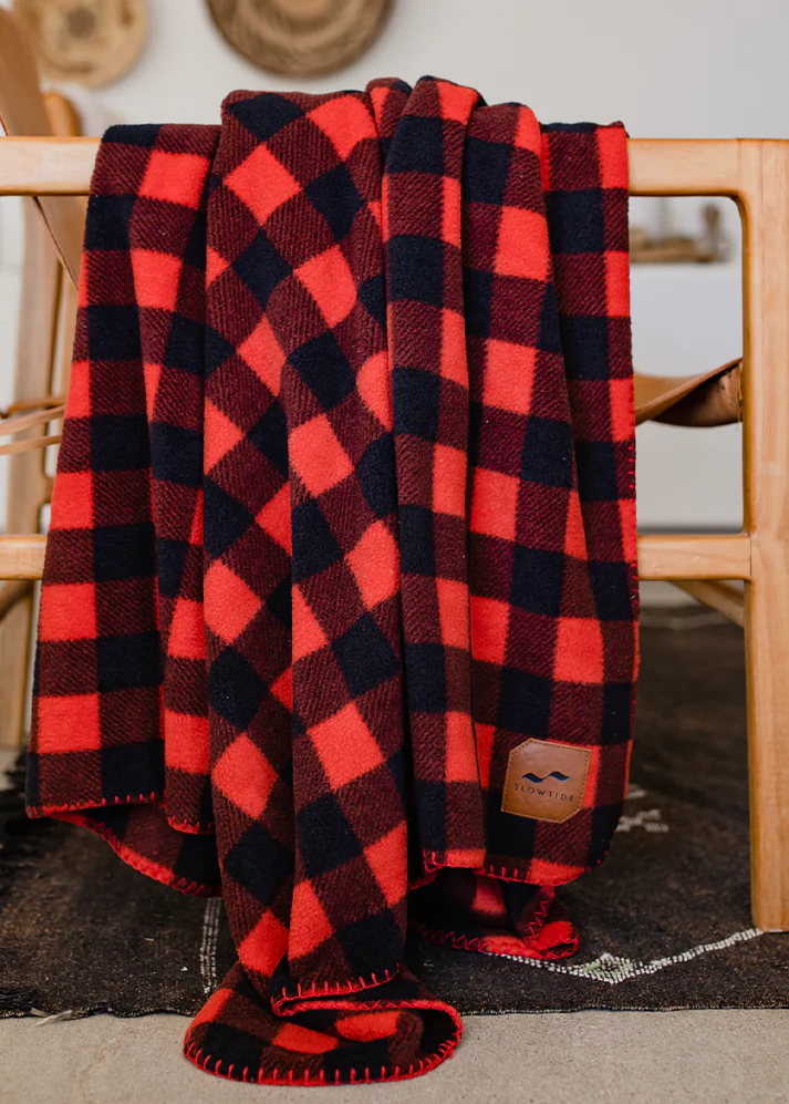 Yukon Fleece Blanket in Red