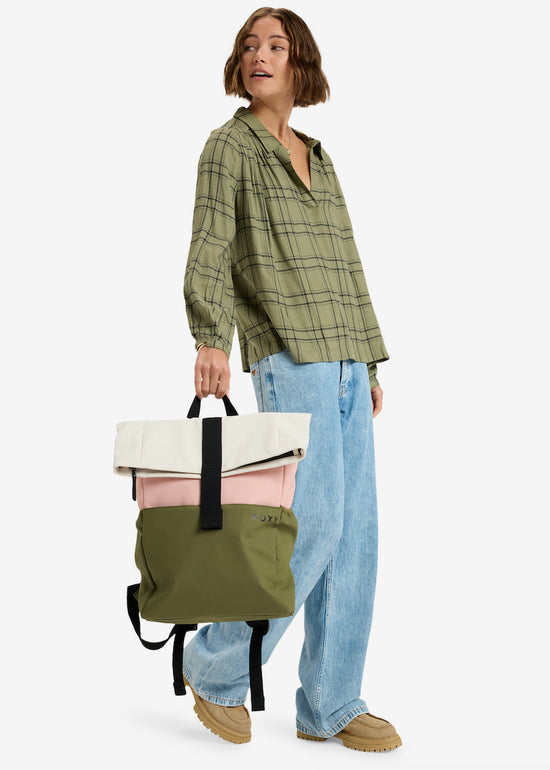 Pop It Backpack in Oil Green