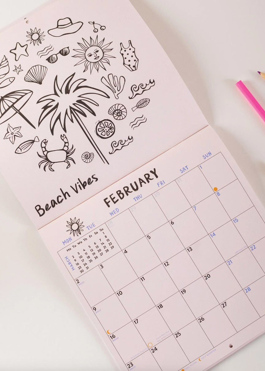 2026 Colouring in Calendar