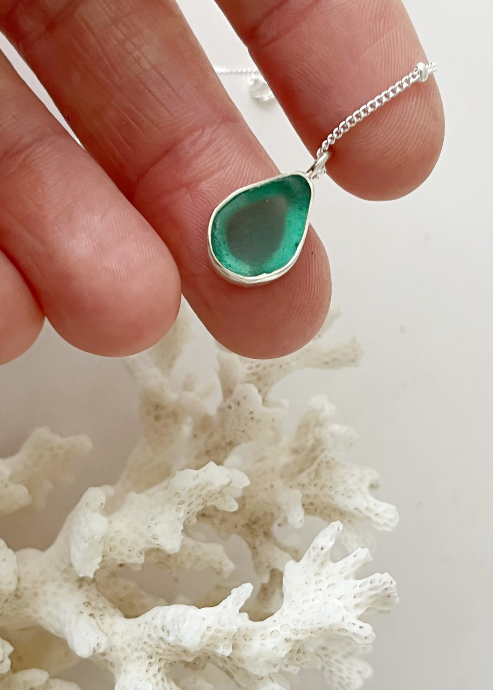 Seaglass Droplet Necklace