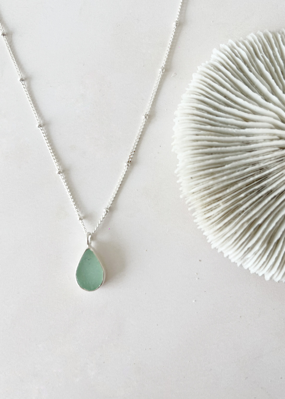 Seaglass Droplet Necklace