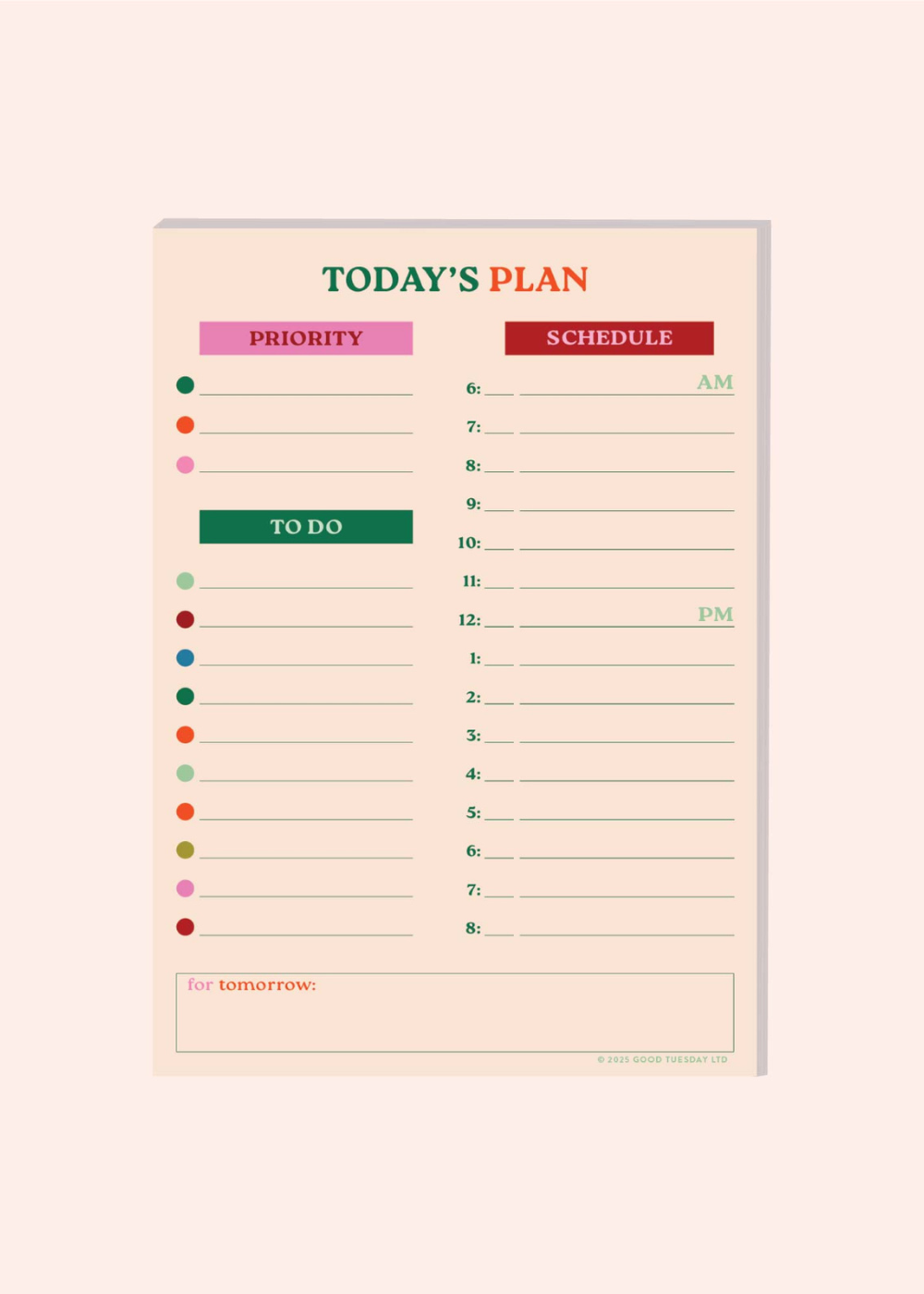Daily Planner Pad