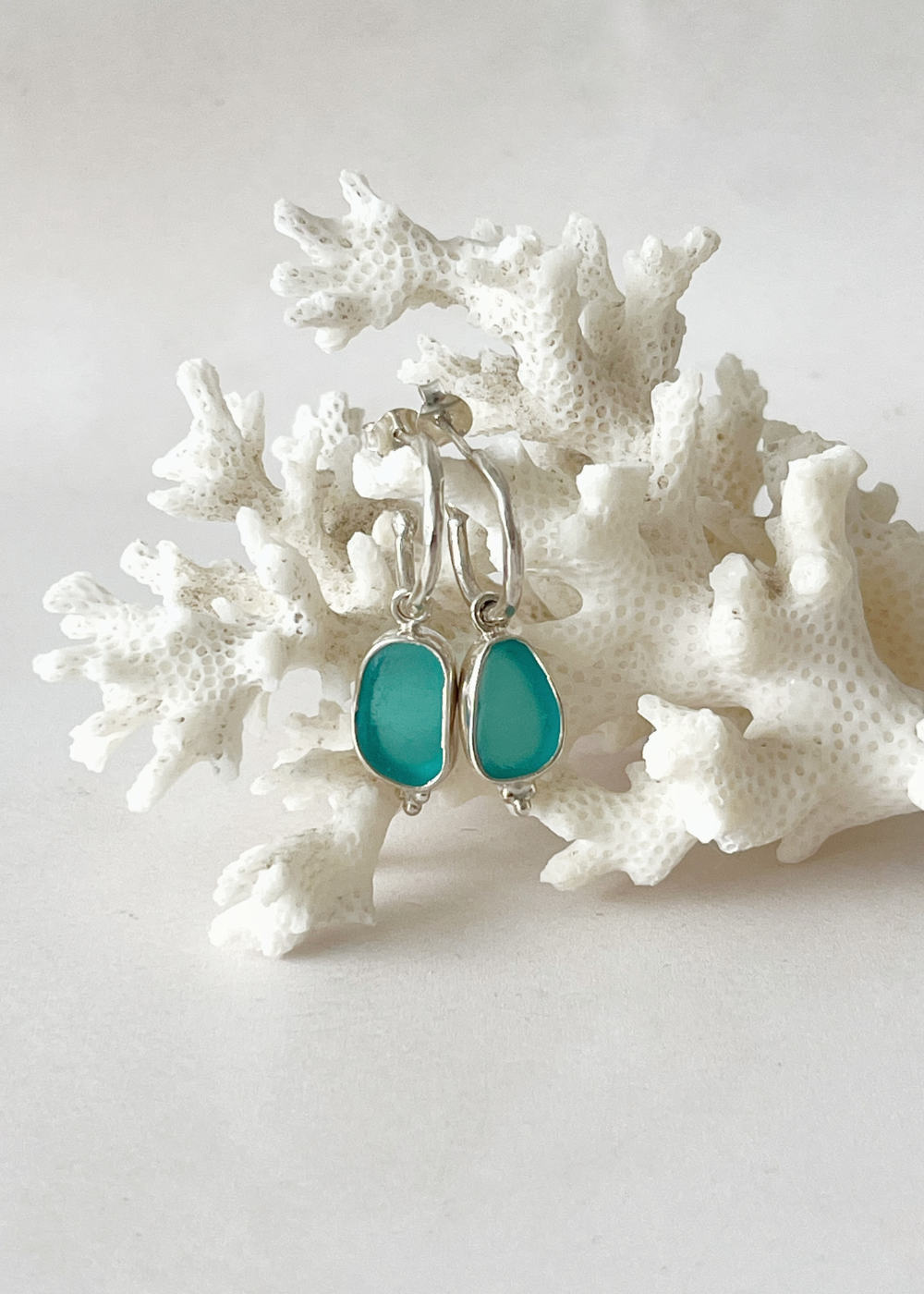 Sea Glass Droplet Earrings