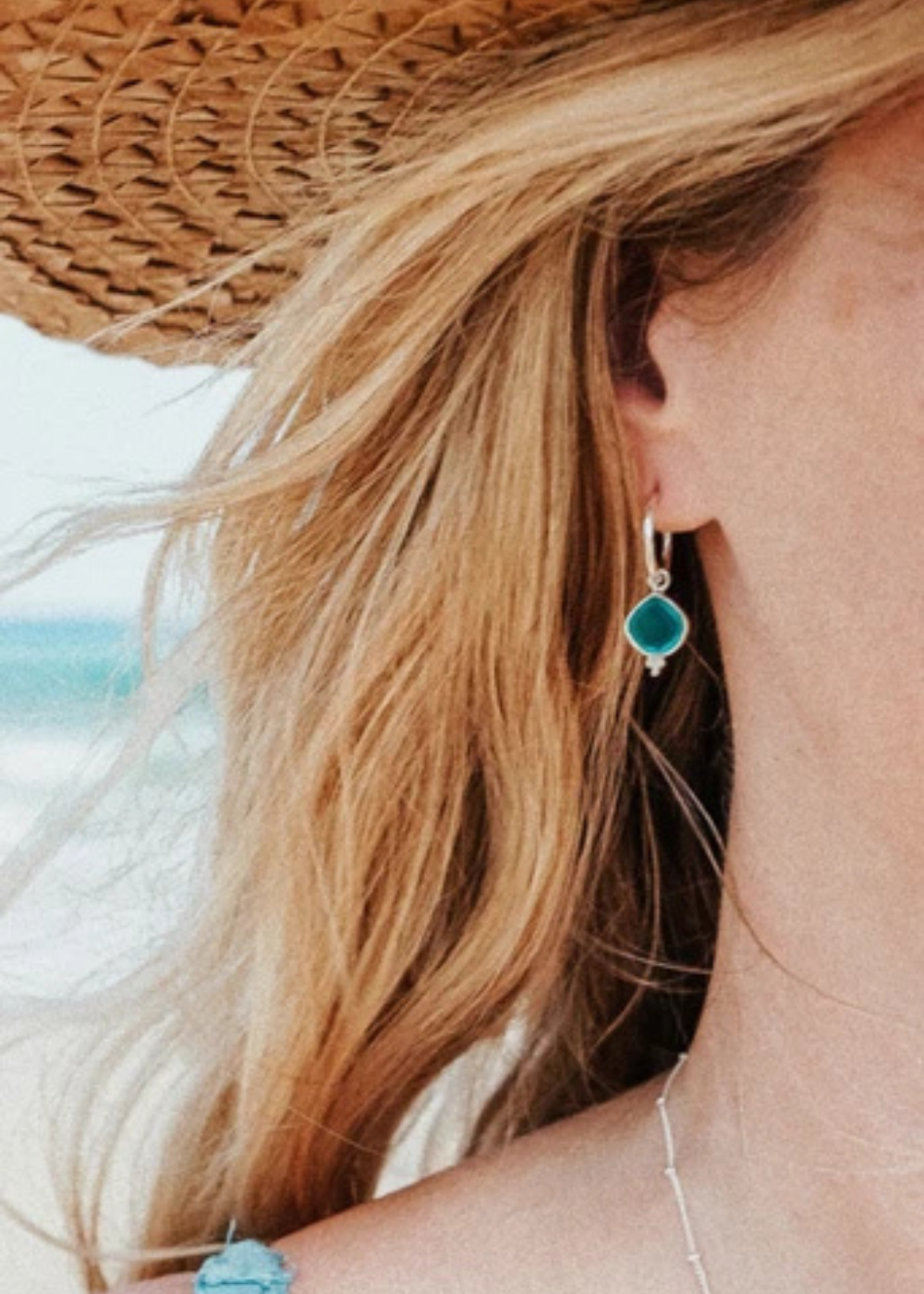 Sea Glass Droplet Earrings