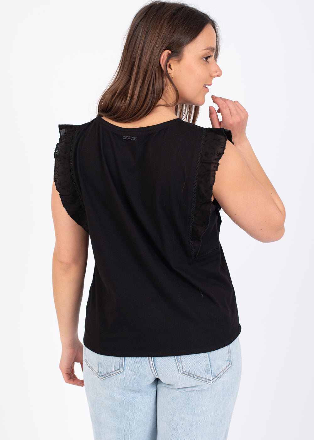 Prtpyrite Ruffle Sleeve Top by Protest