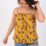 Prtadira Spaghetti Top in Tumeric Yellow by Protest