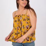 Prtadira Spaghetti Top in Tumeric Yellow by Protest