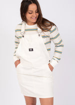 Ground Work Skirt Overalls in Marshmallow White by Vans