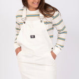 Ground Work Skirt Overalls in Marshmallow White by Vans