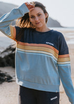 Surf Revival Crew Sweatshirt in Navy by Rip Curl