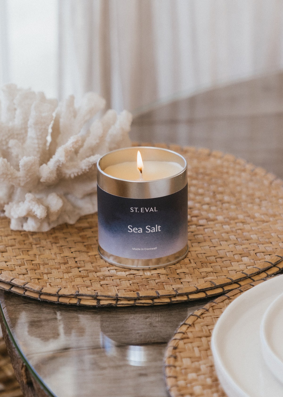 Sea Salt Coastal Scented Tinned Candle