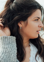 Sadie Jewellery Aqua Chalcedony Studs