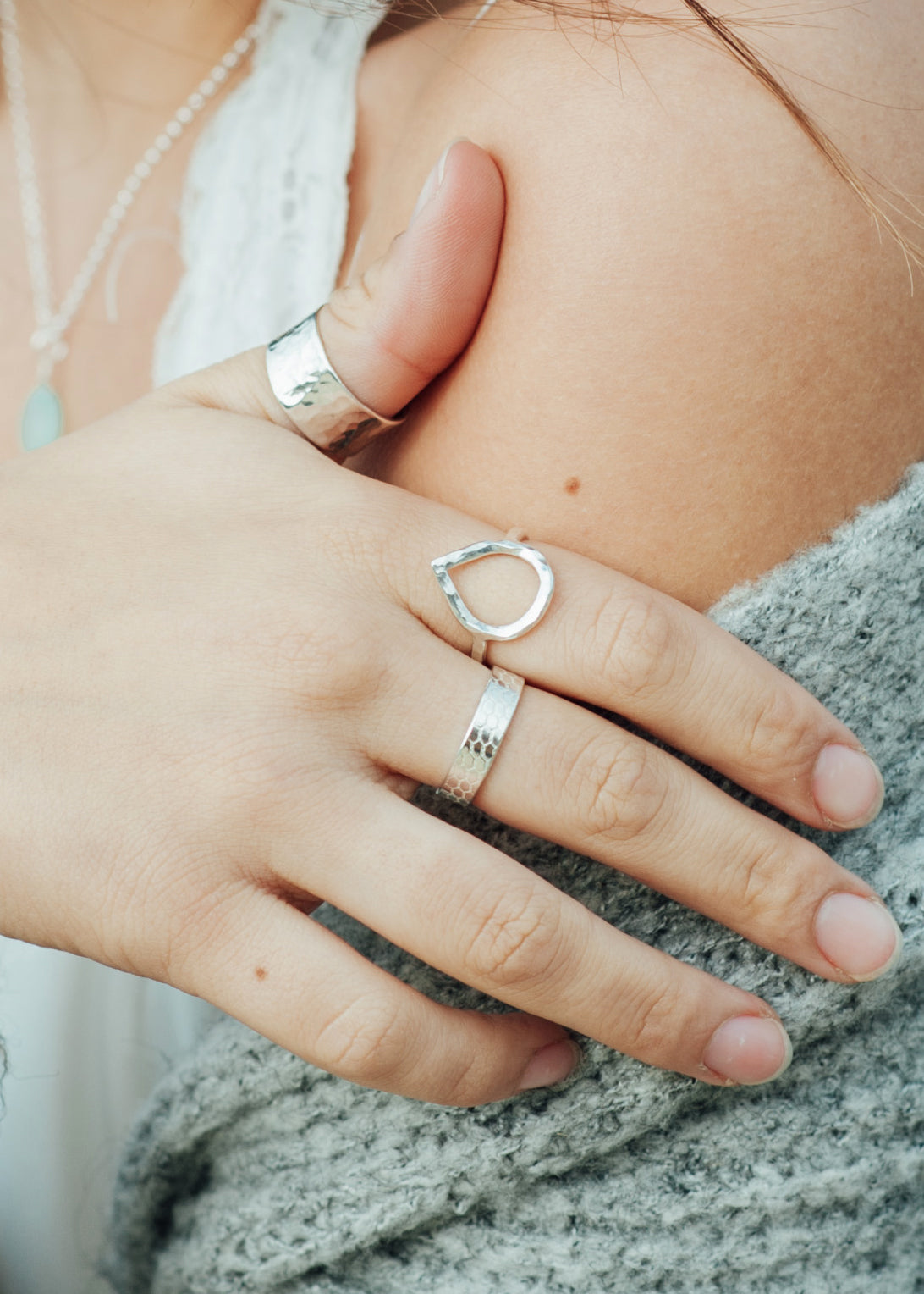 Splash Sterling Silver Ring by Sadie Jewellery