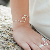 Whipsiderry Wave Silver Bracelet by Sadie Jewellery