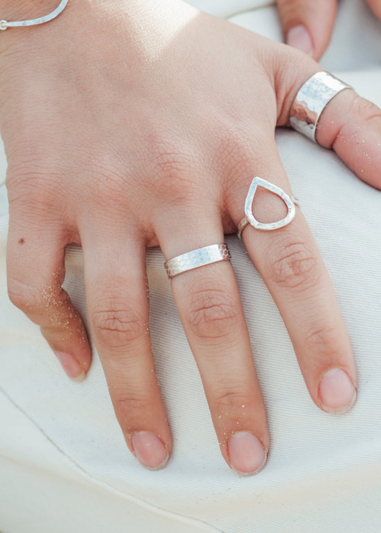 Thin Mermaid Scale Sterling Silver Ring