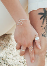 Whipsiderry Wave Silver Bracelet by Sadie Jewellery