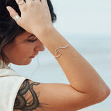 Whipsiderry Wave Silver Bracelet by Sadie Jewellery