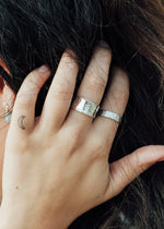 Chunky Sterling Silver Glimmer Ring by Sadie Jewellery