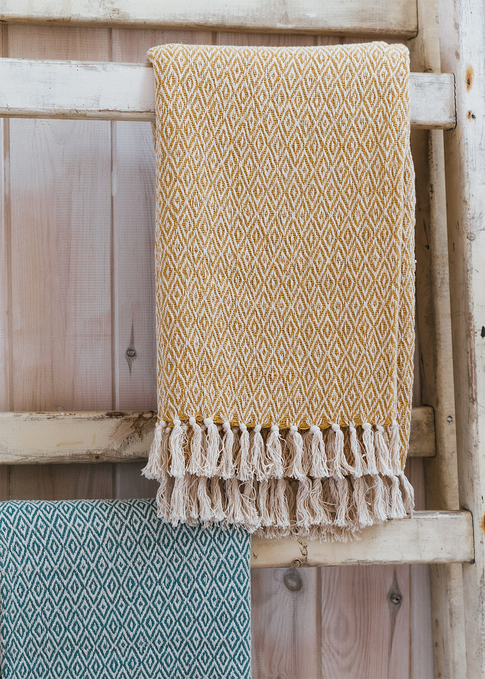 Scandi Boho Mustard Cotton Blanket Throw – The Beach Boutique A