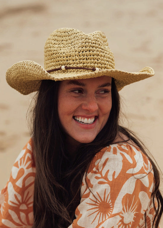 Cherish Summer Straw Cowboy Hat by Roxy