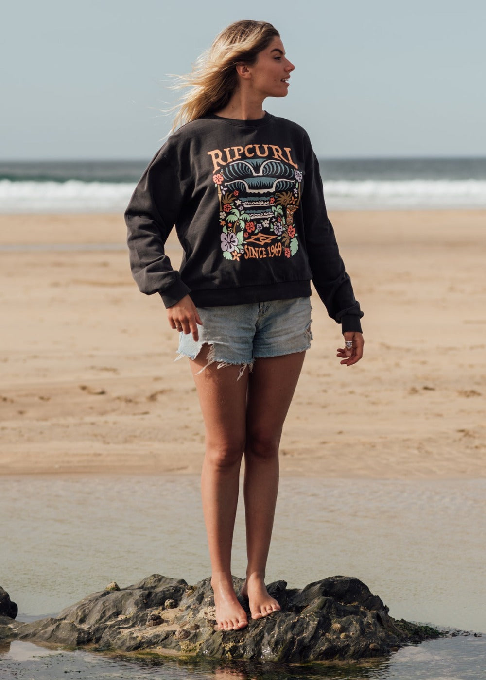 Tiki Tropics Relaxed Crew Sweatshirt by Rip Curl