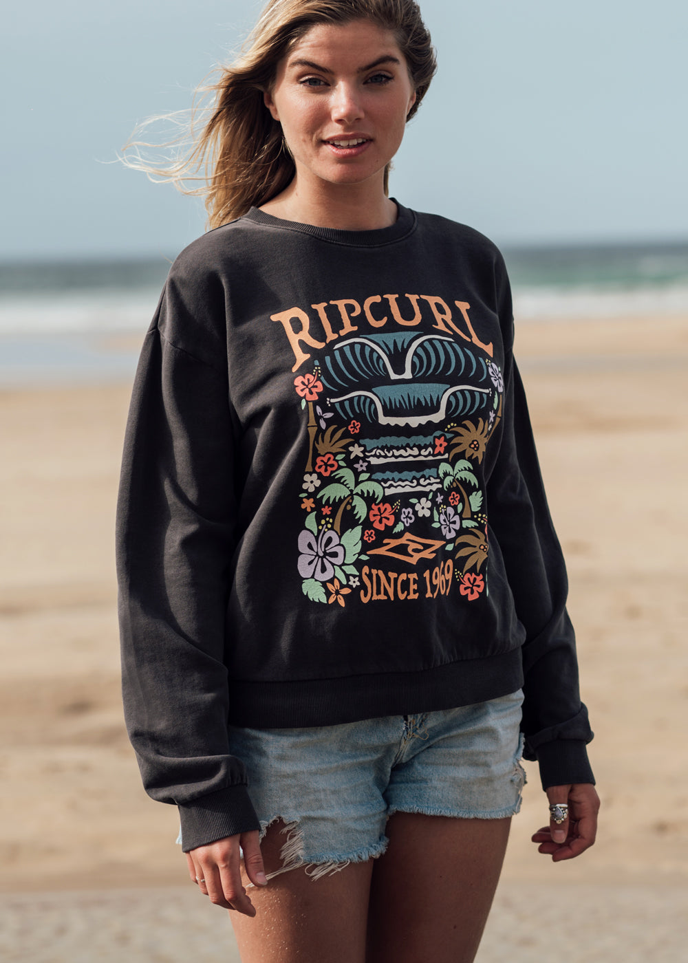 Tiki Tropics Relaxed Crew Sweatshirt by Rip Curl