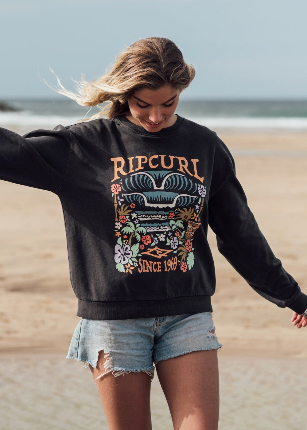 Tiki Tropics Relaxed Crew Sweatshirt by Rip Curl